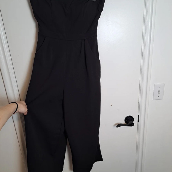 Love Nickie Lew Black Sleeveless Sweetheart Neckline Jumpsuit Pantsuit Size 5 - Picture 3 of 7